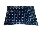 #683 African Custom Made Indigo cloth Pillow 19" w by 13" H