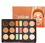 Beauty Contour Palette, Waterproof Foundation Cream, 18 Color Concealer Kit, Smooth And Blendable Texture, Long Lasting Formula, 37.6g, For All Skin Types And Makeup Styles