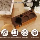 Espresso Tamping Station Wooden Coffee Tamper Holder Base Multifunction hadtL