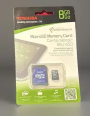 Toshiba 8 GB micro SD memory card microSD