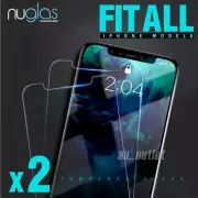 2xGENUINE NUGLAS Tempered Glass Screen Protector Apple iPhone 11 Pro X XS Max XR