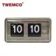 【TWEMCO】機械式 翻頁鐘 復古收藏 方形可壁掛及桌放 (QT-30 灰色)