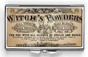 Vintage Witch'S Powders Pill Box Compact Rectangle 7 Day Pill Box Pill Case Pill