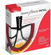 [New Metro Design] XL-MAX Metal Beater Blade, Works with KitchenAid 5+, 6, 7, 8-Quart Stand Mixers, Red