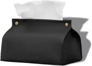 Leather Tissue Box Cover Holder, 1Pc Modern PU Leather Rectangular Tissue Box