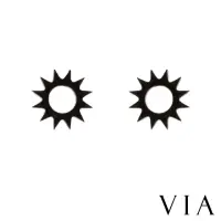 在飛比找momo購物網優惠-【VIA】白鋼耳釘 太陽耳釘/星空系列 小太陽造型白鋼耳釘(
