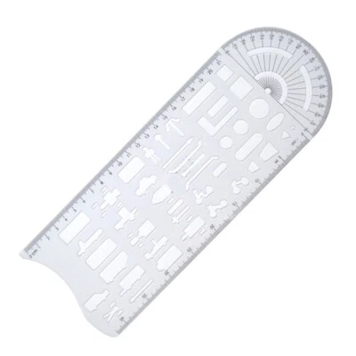 Geometric Stencil Geometric Drawing Templates Clear Measuring Ruler for Drafting