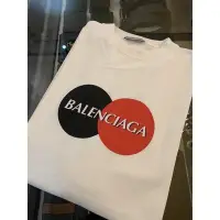 在飛比找Yahoo!奇摩拍賣優惠-Balenciaga 巴黎世家 經典雙Logo設計 白色 短