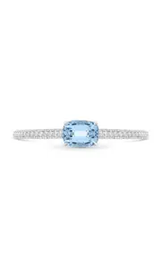 [Harakh] Raindrop Monaco Azure 18K White Gold Aquamarine Bangle