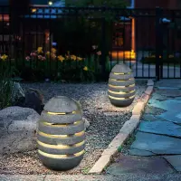 在飛比找蝦皮購物優惠-戶外仿真石頭燈防水發光雞蛋造型燈別墅花園草坪景觀燈庭院裝飾燈