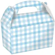 Pastel Blue Gingham Treat Gift Boxes 4pk