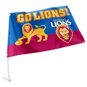 Brisbane Lions AFL CAR Flag includes Pole