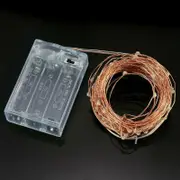 4M 40LED Copper Wire White 2-4M Battery Powered Copper Silver Wire String Fairy Lights Xmas Wedding Party