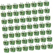 CLISPEED 80pcs Screw Terminals Pinblock Quick Connector Straight Pin Terminal Blocks 2 Pin Connector PCB Connectors PCB Mount Block Screw Terminal Block Circuit Board Installation Block Cpv