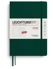 [LEUCHTTURM1917] Weekly Planner Notebook Dotted Medium A5 2026 in Forest Green