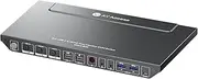 AV Access KVM Switch Dock for a Laptop and 2 Desktop PCs, Dual 4K Monitor USB C Docking Station, Type-C 65W Charging for Laptop, Ethernet, EDID, Hotkey Switch, HDMI, 4K@60Hz, 1080P@240Hz, USB 3.0