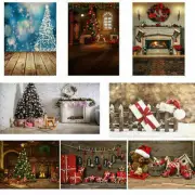 Christmas Photography Backdrop Photo Santa Xmas Party Background Decoration Prop