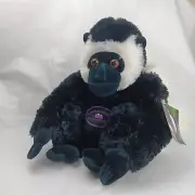 Aurora Colobus Monkey Realistic With Cheyenne Mountain Zoo Logo Plush Animal Toy