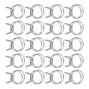 20Pcs 28mm/1.1inch Double Wire Spring Hose Clamp, Adjustable Spring Clips