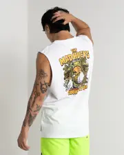 [The Mad Hueys] The Mad Hueys Men's Cookedatoo Muscle Tank Top in White Size Medium M White
