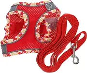Yardwe 1 Set Kitten Reflective Harness Walking Cat Harness Adjustable Cat Harness Cat Safety Jacket Cat Harness Escape Puppy Harness Cat Vest Leash Cat Collar Lead Pet Suppl Red Polyester