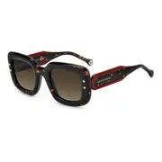 Carolina Herrera Rectangular Frame Full Rim Sunglasses 49 Black