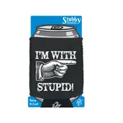 Im With Stupid - Funny Novelty Stubby Holder With Base
