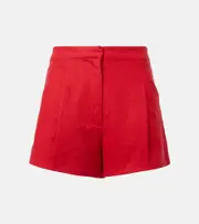 [Posse] Posse Rosalie high-rise linen shorts UK 16 red