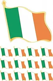 [CINFAC] 12/25/50PCS Small Metal Ireland flag lapel pin Irish flag pin for Suit Jacket bulk