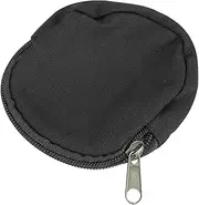 [sourcing map] Mini Canvas Coin Purse Pouch, 3.9" Blank Round Mini Coin Wallet Small Change Purses Portable Organizer Bags with Zipper for Women Men Home DIY, Black, White, a24111800ux2113