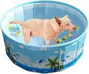 Non-Inflatable Folding Pool, Portable Non-Slip Pet, Family Water Tub, 120x45cm, Outdoor Bathtub for Dogs, Swim Parties, Camping, Summer Picnics, and Backyard Fun Portability