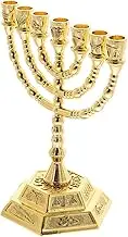 Ciieeo Religious 7-Branch Metal Candlestick Ornaments Tealight Candle Holder Decor for Dining