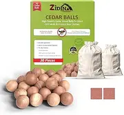 Moth Balls 30 Pack – 100% Natural Cedar Balls, Chemical-Free Cedarwood Moth Repellent for Wardrobes and Drawers | Long-Lasting Moth Balls for Clothes Storage, Drawers & Closets