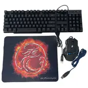 USB Wired Gaming Mouse/Keyboard Combo For Windows/Mac/Computer LED Colour Light