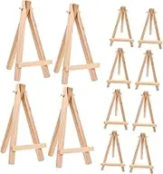 Cabilock Versatile 12-Piece Compact Wooden Tripod Easel Table Top Display Stand for Artwork Photos Home Decor