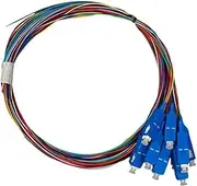 Pigtail Fiber Optic Jumper Pigtail, Single Mode, SC, UPC, SC, LC, FC, ST, 1.5m, 0.9mm, 12 Color, 10Pcs(SC UPC 10pcs)