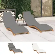Folding Sun Lounger with Cushion Outdoor Furniture Sofa Solid Wood Teak vidaXL