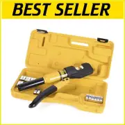 Durable Hydraulic Wire Crimper – Crimps 12 AWG to 2/0 AWG with Ergonomic Grip