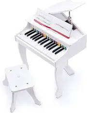 Hape E0338 Deluxe Grand Piano, White