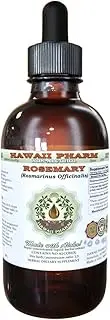 Rosemary Alcohol-Free Liquid Extract, Organic Rosemary (Rosmarinus officinalis) Dried Leaf Glycerite Natural Herbal Supplement, Hawaii Pharm, USA 2 fl.oz