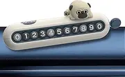Temporary Parking Number Plate | Phone Number Sign Telephone Number Plate | Cartoon Car Decor Phone Number Plate, Dashboard Ornament Parking Plate, Temporary Stop Sign