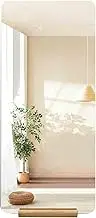 Full Length Mirror, Free-Standing Floor Mirror with Solid Wood Base，Oversized Floor Standing Mirror with Stand,for Bedroom Entry Dressing Room(150 X 50cm)