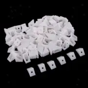 100 * Plastic Right Angle Bracket Corner Brace Furniture Hardware Accessories