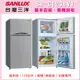 SANLUX台灣三洋129公升一級變頻雙門冰箱-伯爵灰(福利品) SR-C127BV1