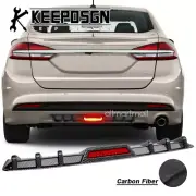 CARBON FIBER Rear Bumper Diffuser Fins w/ LED Brake Light for Ford Fusion Mondeo (for: Ford)