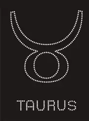 Iron-On Rhinestone Design Zodiac Sign Taurus Horoscope DIY Transfer Motif