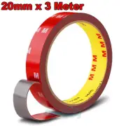 Auto Tape Acrylic Foam Double Sided Back Car Mounting Adhesive 3m x20mm USA