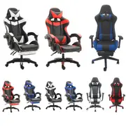 High Back Executive Gaming Chair Footrest Office Computer Seating Racer Recliner