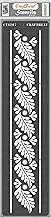 CrafTreat Leaf Border Stencils for Painting on Canvas, Wallart, Home Decor and Scrapbook - Flower Stencils - 3"X12" Aesthetic Room Decor Stencils - Reusable Wall Decor Stencil Arts & Crafts Supplies