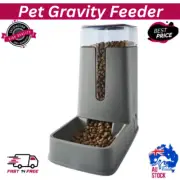 New Automatic Cat Pet Dog Feeder 3.5L Food Water Bowl Dispenser Auto Gravity*AUS